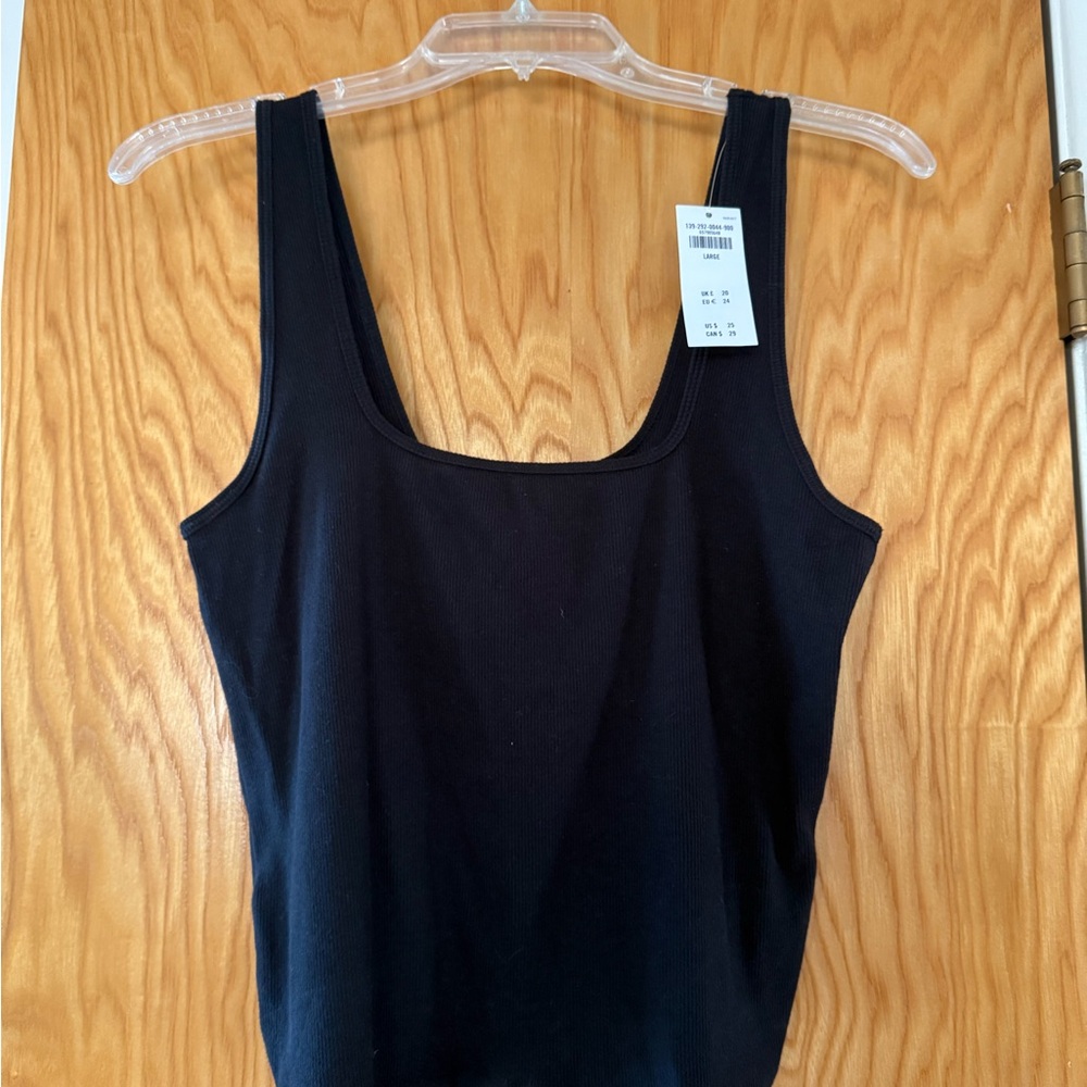 Classic Black Ribbed Tank Top